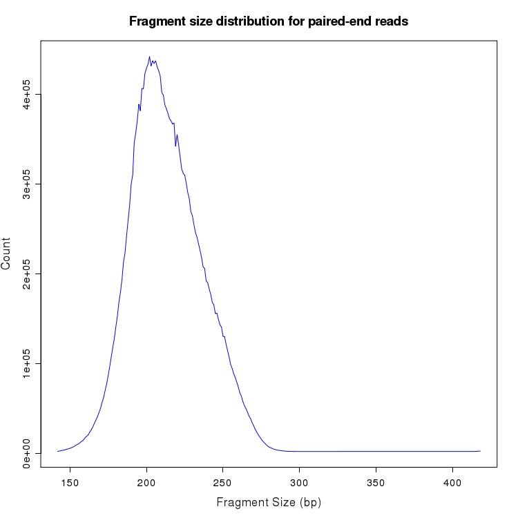 Fragment size distribution
